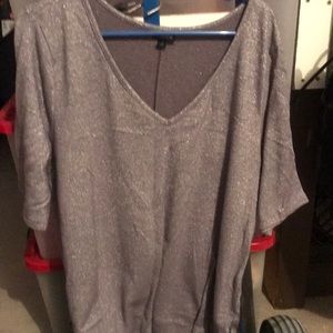 Sliver glittery shirt